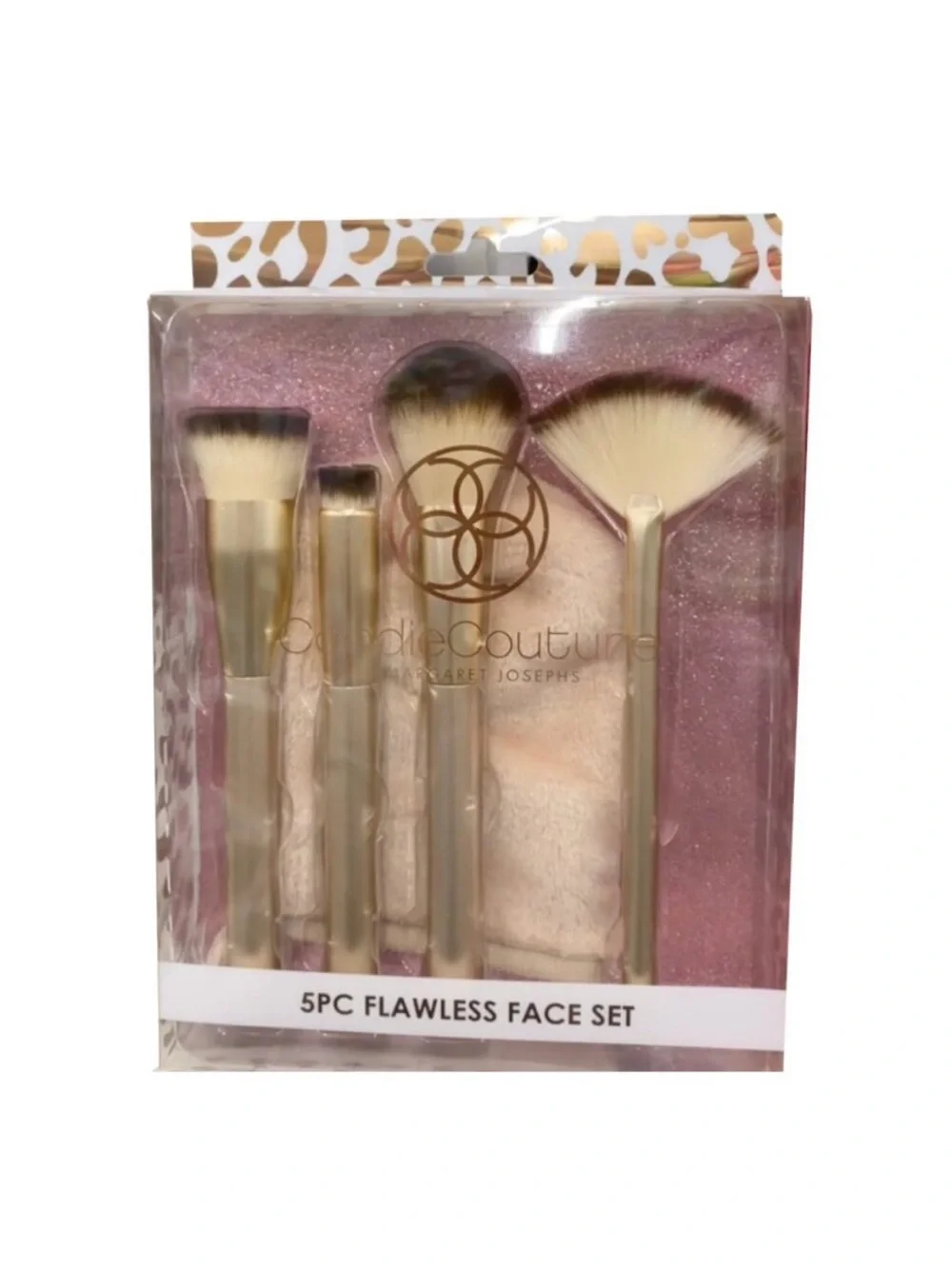 Candie Couture 5 Pc Flawless Face Brush & Mit Set by Margaret Josephs NIB